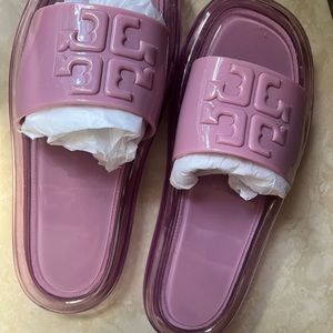 Tory burch slides only worn twice! orig price $188